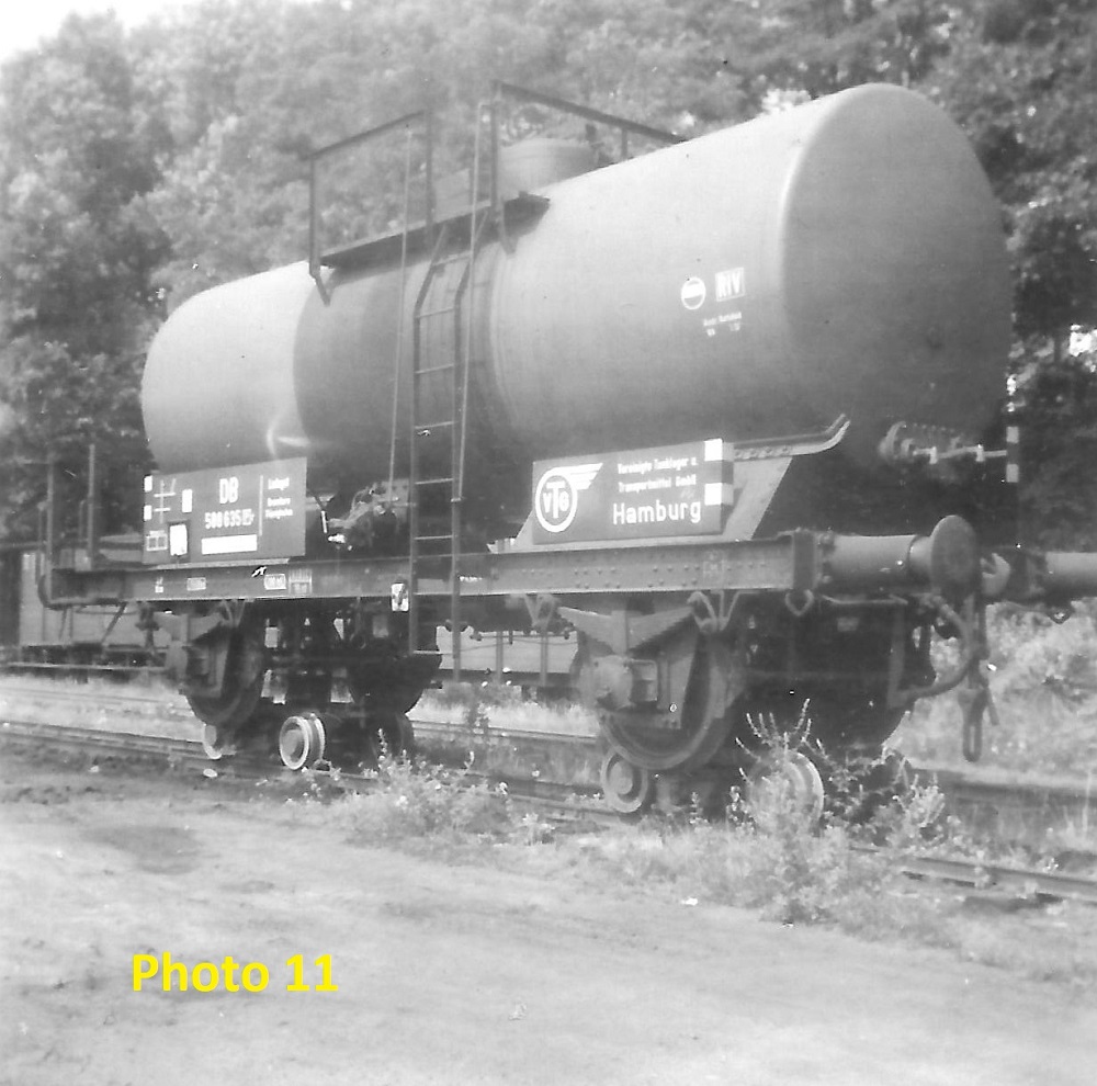 Standard gauge tank wagon on transfer bogies
